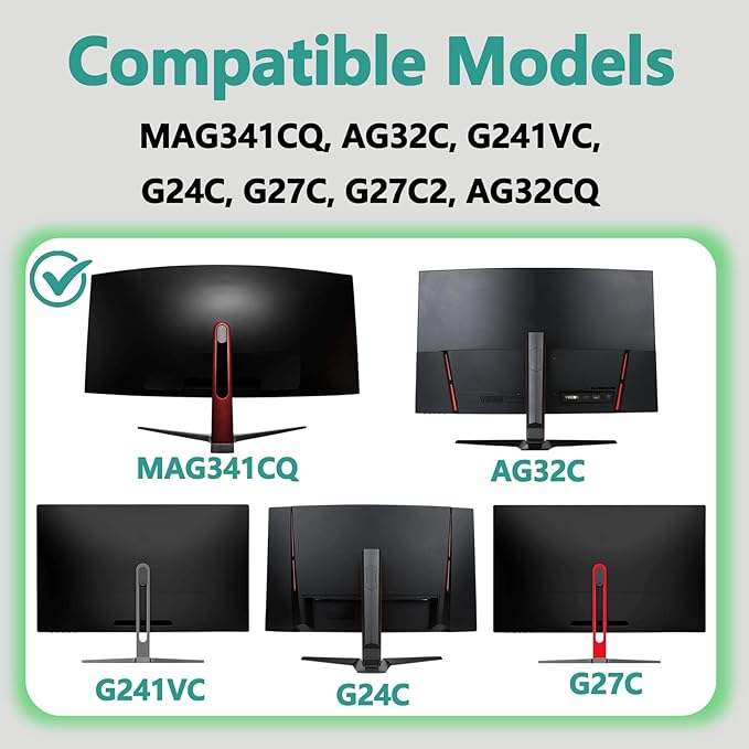 MAG341CQ VESA Mount Adapter Compatible with MSI Optix MAG341CQ, AG32C, AG32CQ, G24C, G27C, G27C2 Monitors.