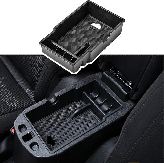 EDBETOS Center Console Organizer Tray Compatible with Jeep Renegade Accessories 2015-2019 2020 2021 2022 2023 Armrest Glove Box Secondary Storage (Black Line)