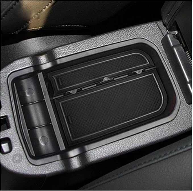 SXCY Center Console Organizer Compatible with 2018-2021 Compass Armrest Console Insert Box 2020 2021 Compass ABS Storage with Anti-Dust Mats for 2020 2021 Compass Accessories