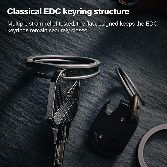 MecArmy Titanium 3pcs/4pcs/7pcs/18pcs Key Rings Keychain Large Small Split Rings