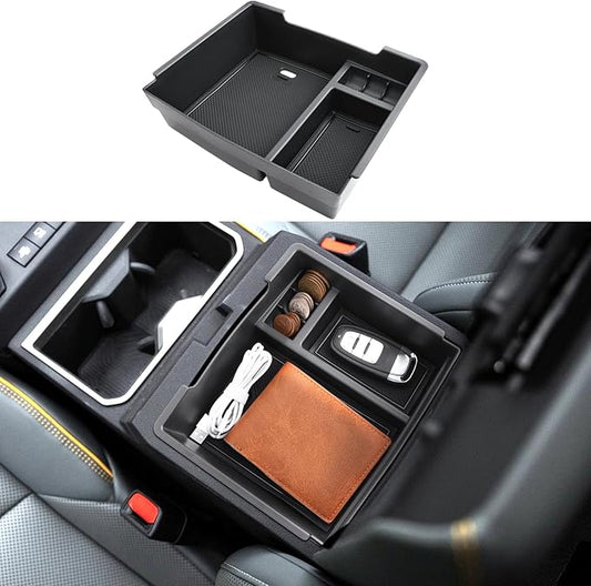 2024 2025 2026 Tacoma Center Console Organizer for Toyota Tacoma (SR5/TRD Off-Road/TRD Sport/TRD Pro/Limited/Trailhunter), Durable ABS Plastic Armrest Tray Insert 2026 2025 Tacoma Accessories