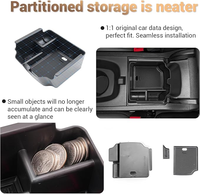 YEE PIN Integra Tray Black for 2023 2024 2025 2026 Acura Integra Center Console Organizer Console Storage Insert Integra Type S Tray Integra Arm Rest Organizer for Acura Integra Accessories 2025