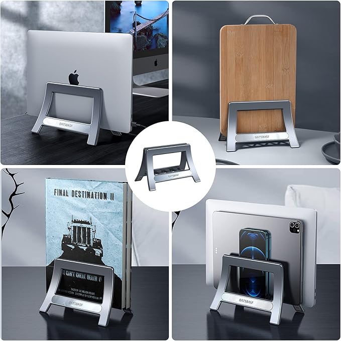 Vertical Laptop Stand,Gravity Auto Lock Computer Stand, Laptop Stand for Desk,Office Work & Home Space-Saving Organize,Fits All Mac Book, Surface,Chrome Book & Gaming Laptop (Up to 17.3 Inch)