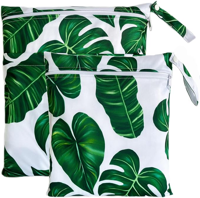 TRASUN Wet bag (Holiday Style, 2 pack, Leaf 3)