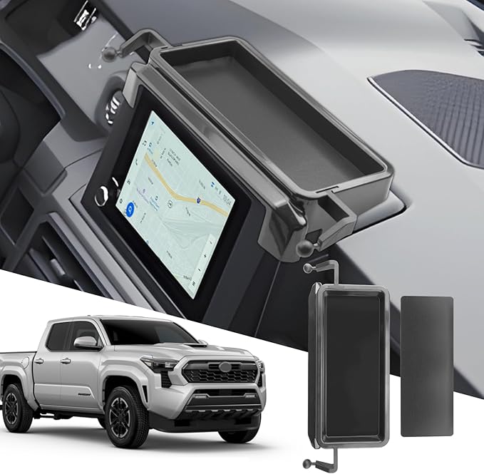SXCY for 2024 2025 2026 Toyota Tacoma Center Console Organizer (8 inch screen Only) for 2024 2025 2026 Tacoma Dashboard Tray for 2024-2026 Tacoma Screen Back Organizer for 2025 2026 Toyota Tacoma