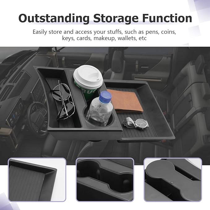 LUWU Lower Center Console Organizer Compatible with 2023 2024 2025 2026 GMC Hummer EV SUV Accessories 2025 2026 Hummer EV Pickup Armrest Console Organizer Armrest Lower Storage Tray