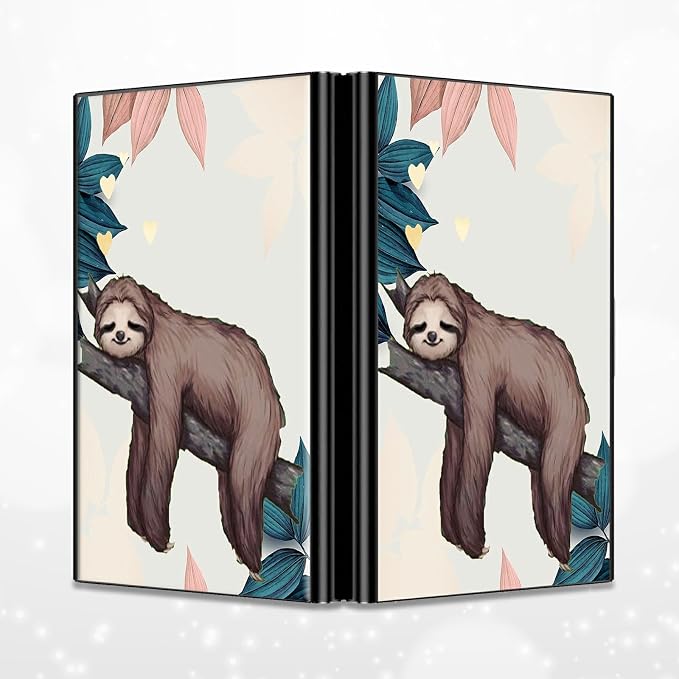 Slim Credit Card Holder, Sloth RFID Blocking Metal Wallet for Men & Women, Aluminum Minimalist Hard Case Pocket-Sized Business Cards Organizer (Fits Up to 10 Cards)