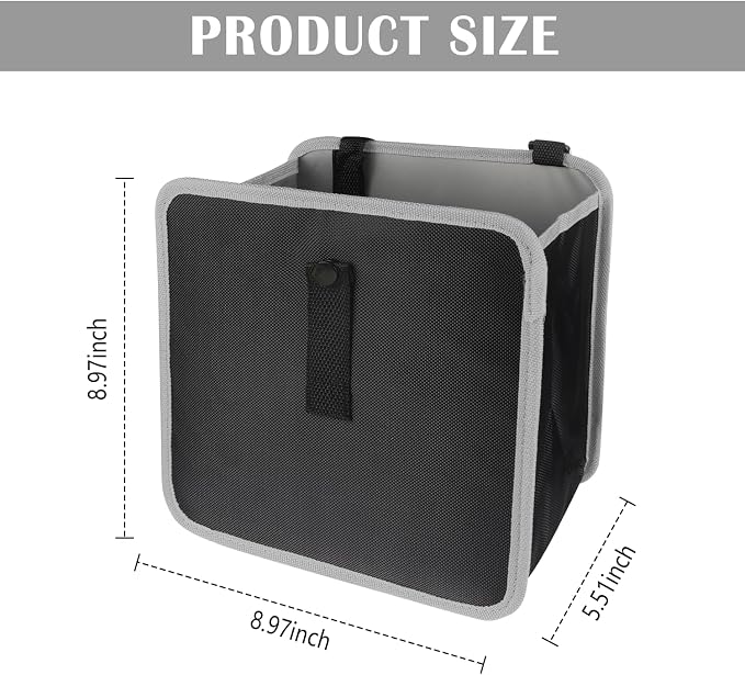 carleef Hanging Car Trash Can,Foldable & Leak-Proof Car Trash Bin with 7L Large Capacity for Keeping Tidy,Multipurpose Universal Cars Garbage Can as Cars Organizer and Storage