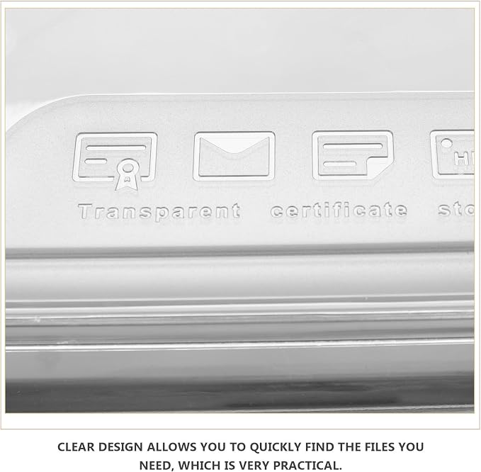 Large Stackable File Storage Box with Lid, Portable Desktop File Organizer for Household and Office Document Filing, Multi-function Paper Folder Holder