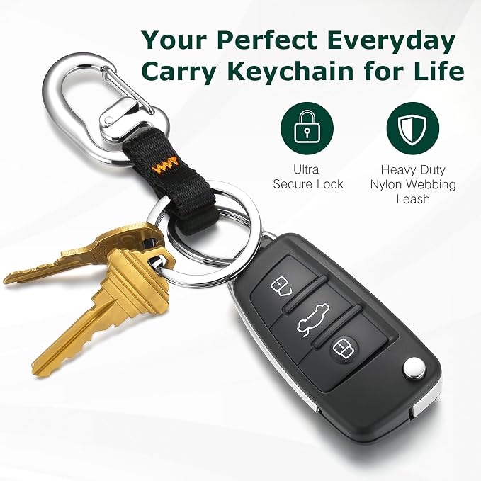 STEEL HAWK Ultra-Rugged Cold-Forged Stainless Steel Keychain EDC Organiser – Heavy Duty Waterproof Car Key Clip & Holder, Corrosion-Proof Multitool Loop, Premium Minimalist Key Ring