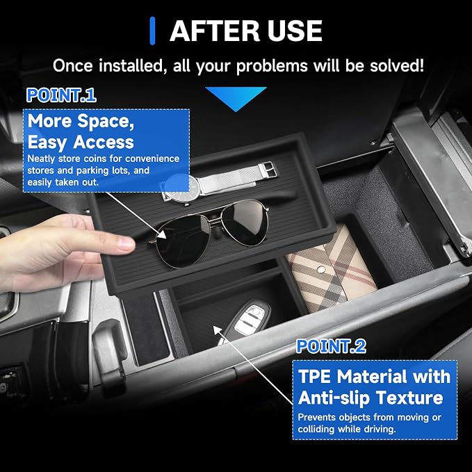 SXCY [Double-Layer for 2022-2025 2026 Lexus NX250 Center Console Organizer 2024 2025 2026 NX250 NX Hybrid Accessories [Soft Silicone] Center Console Tray Middle Console Organizer