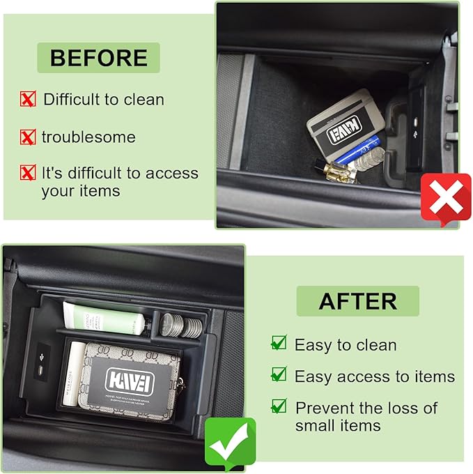 HGWEI Center Console Organizer Compatible with 2020-2026 Mercedes Benz GLE 350 450 580 AMG 53 63S Accessories, GLS 450 580 AMG 63 Armrest Storage Box Insert Tray (Not Fit with Cool Box)