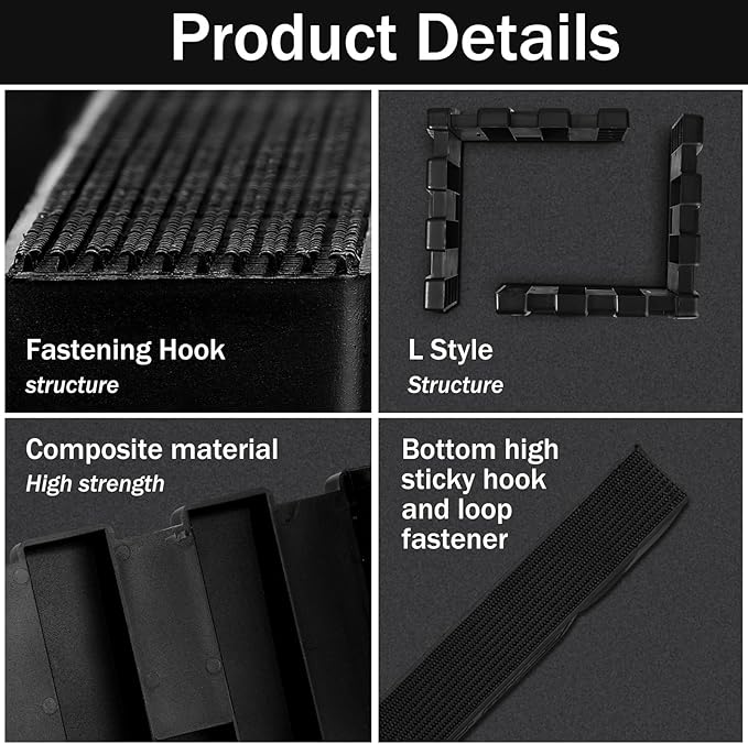 4 Pack Car Trunk Organizer Blocks for Back of SUV Multipurpose Car Storage Organizer Blocks Trunk Divider Available to Wool Carpet for Truck SUV Van Cargo