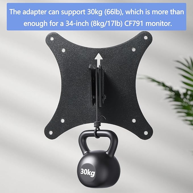 CJ791 VESA Mount Adapter Compatible with Samsung CJ79 Series, CF79 Series Curved Widescreen Monitor (Fits 34" CJ791?�C34J791?�LC34J791??4" CF791?�C34F791?�LC34F791 Monitor Wall Mount)