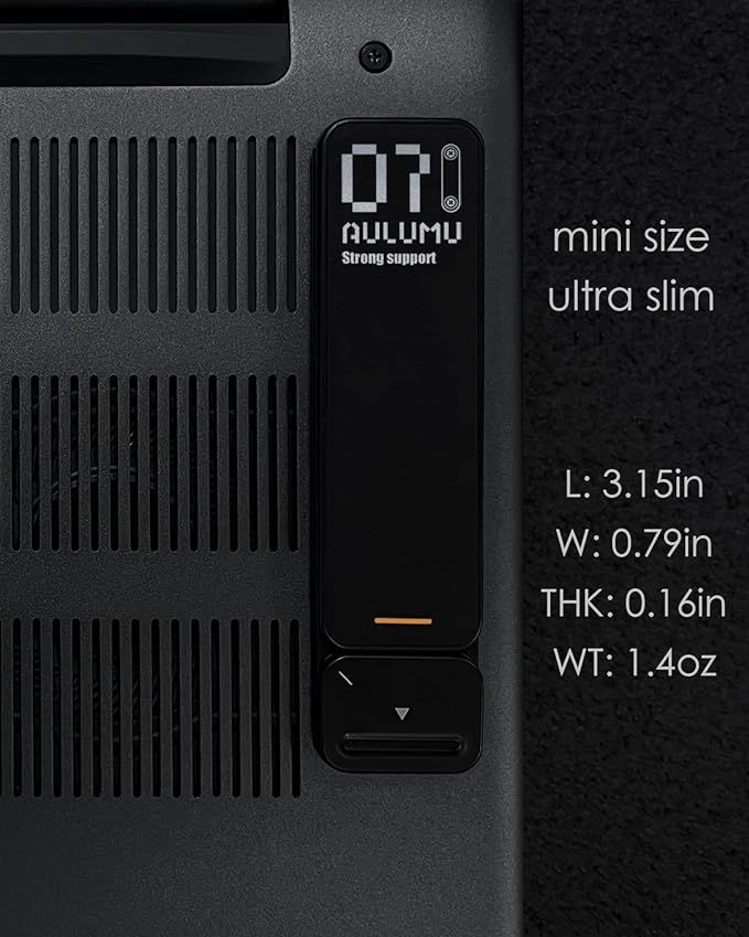 Aulumu G07 Pop Up Leg Stands Laptop, Super Portable Cooling Laptop Stand, Ergonomic Laptop Riser Lift for Desk for MacBook, All Laptops, Tablets, 8-20'', Black