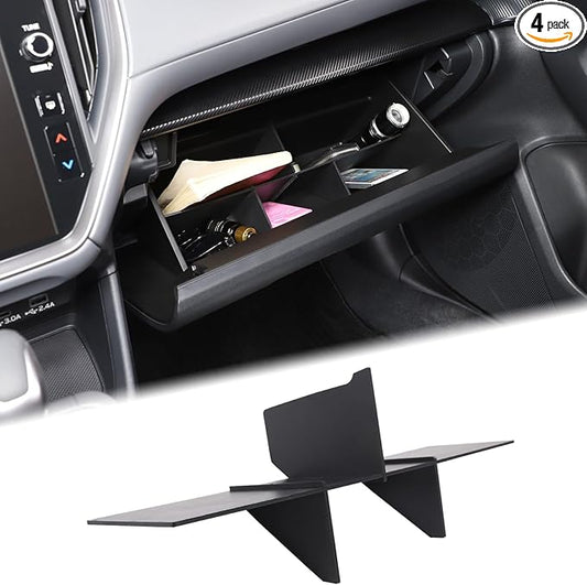 Aunginsy Car Glove Box Organizer Divider Compatible with Subaru Crosstrek 2024-2026 & Subaru WRX 2022-2026, Center Console Glove Box Divider Insert Compartment Organizer Tray Partition ABS Accessories