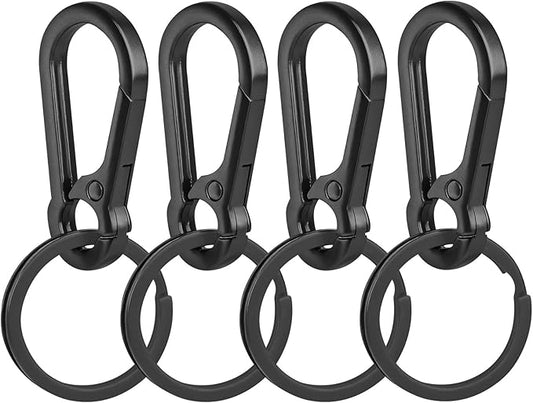 4Pcs Key Organizer Key Chain, Metal Carabiner Keychain for Car Keys, Durable Keyring Holder Keychain Clip for Men Women