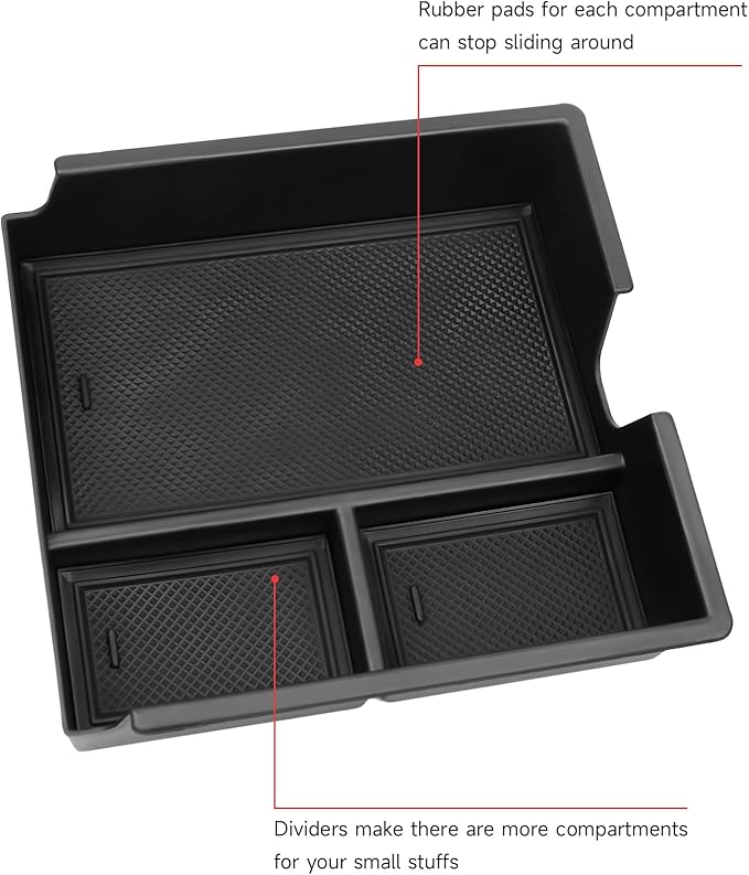 Center Console Organizer Tray Compatible with Lexus 2024 2025 2026 GX550 Premium/Luxury/Overtrail Accessories Armrest Storage Box ABS Console Insert Tray Container (Not Fit Cool Box)