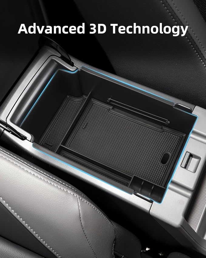 Center Console Organizer for 2024 2025 Subaru Crosstrek & Impreza, ABS Armrest Storage Box with Car Tissue Holder, Middle Console Tray Organize, Armrest Insert Container Pallet, Black