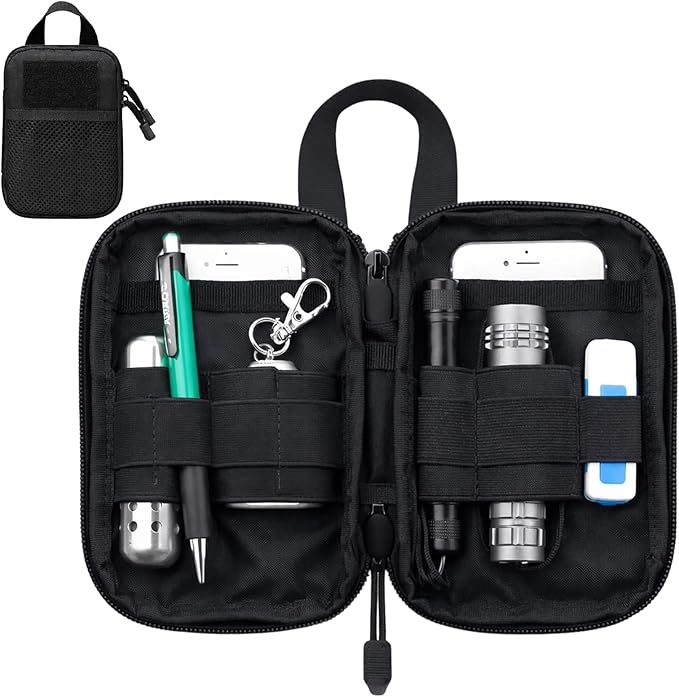 Mini EDC Pouch, Small Tactical EDC Molle Belt Pouch for Men, Portable Military Carry Accessory for Phone, Tools, and Essentials