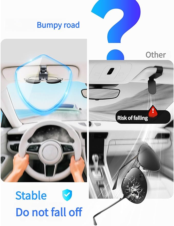 Magnetic Leather Eyewears Holder Sunglass Clip Suitable For Car Visors Secure ABS PC Design Easy Installation