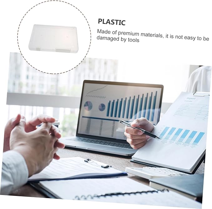 Wear-resistant Plastic Document Box Desktop Storage Organizer for Office Study Living Lightweight File Container with Sturdy Compact Structure Material Document Storage Box