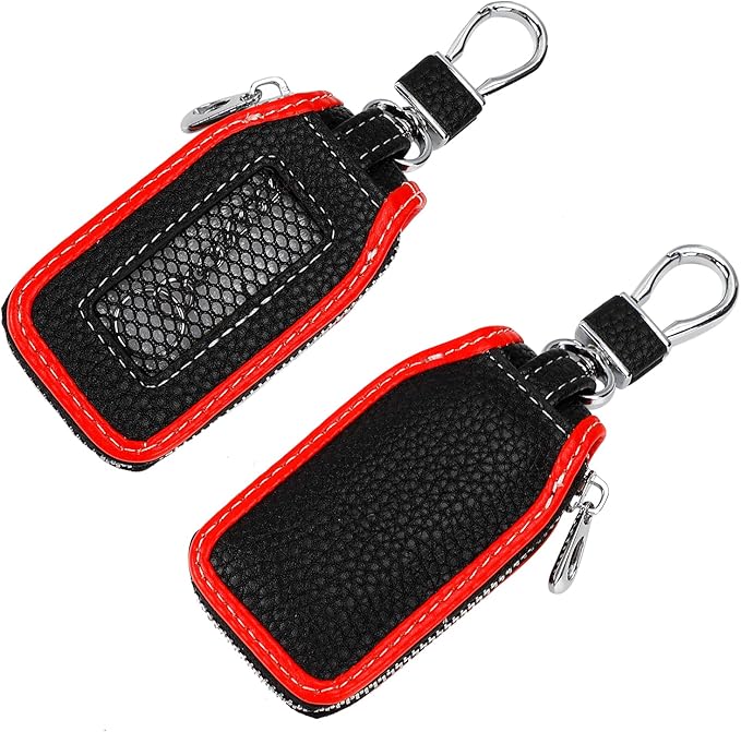 2 Pieces Leather Car Key Chain Case Holder Car Key Case Key Fob Protector Car Key Fob Cover Case