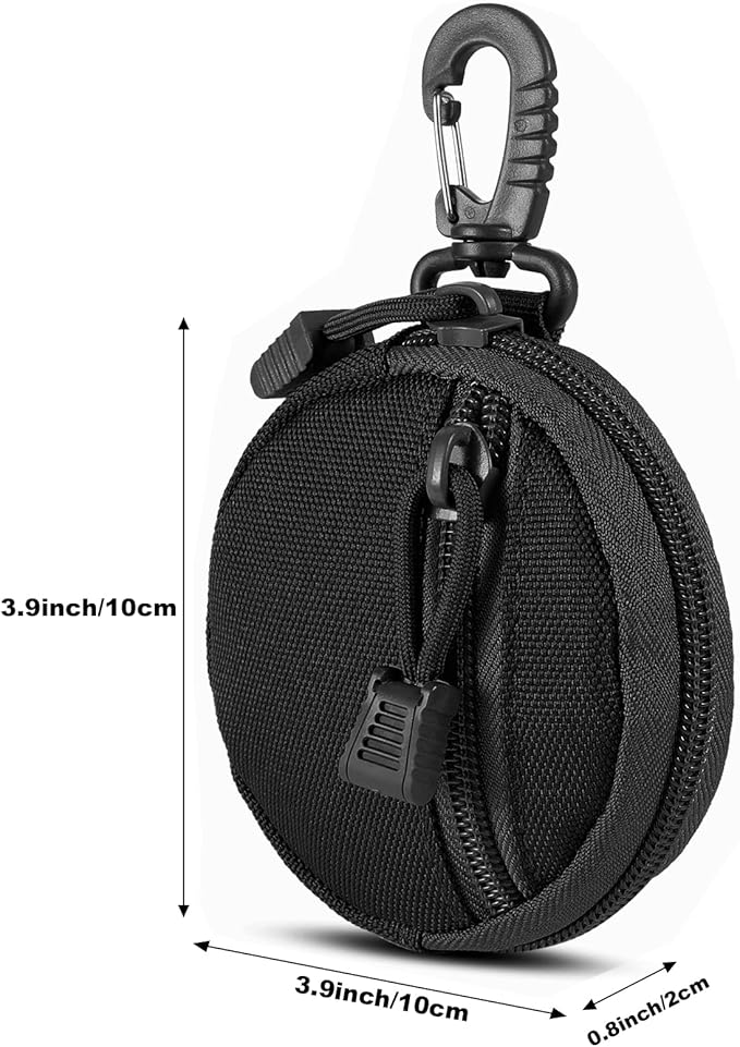 FRTKK 2 Pack Tactical Compact EDC Pouches Military Molle Utility Pouch Accessories Organizer Pouch Coin Purse Keychain Pocket Credit Card Holder Waist Pack