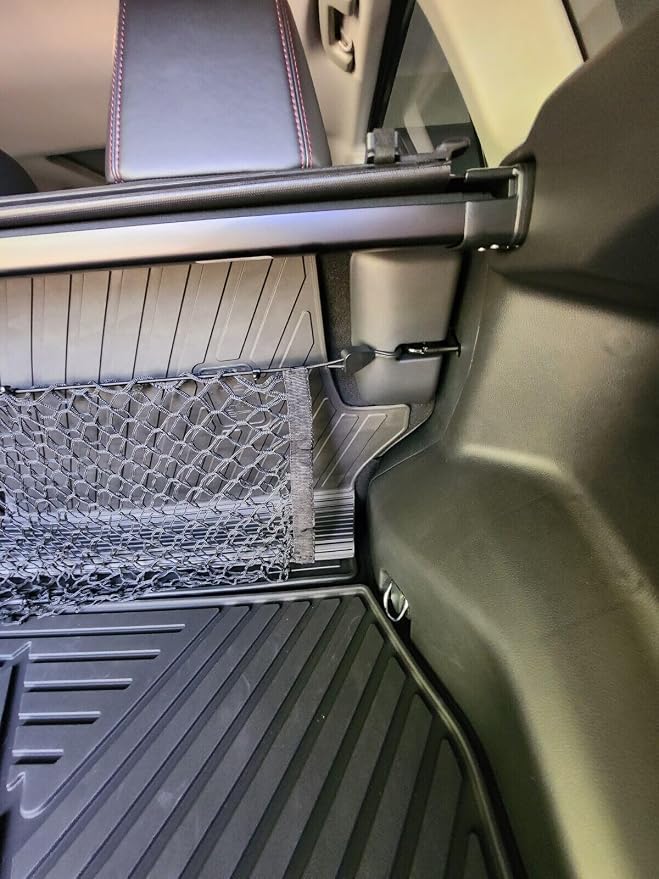 Rear Trunk Seats Organizer Cargo Net for Toyota RAV4 2019-2025 – Envelope Style Cargo Net for SUV–Premium Mesh Elastic Car Trunk Organizer Vehicle Carrier Storage–Compatible with RAV4