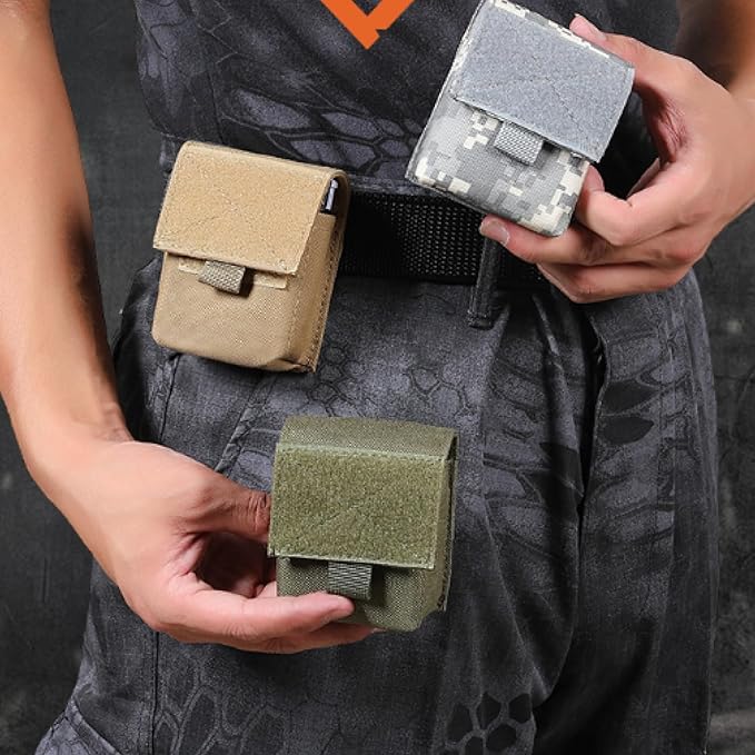 TRIWONDER Tactical Cigarette Pouch Molle Small Military Bag Battery Cigarette Case EDC Utility Card Holder Lighter Slot Mini Cigar Waist Pack