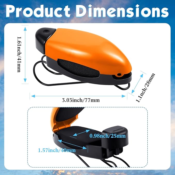 Frienda Car Sunglasses Holder Clip 2 Pieces Sunglasses Visor Clips for Car Sun Visor Glasses Holder Eyeglasses Mount Accessories(Orange)