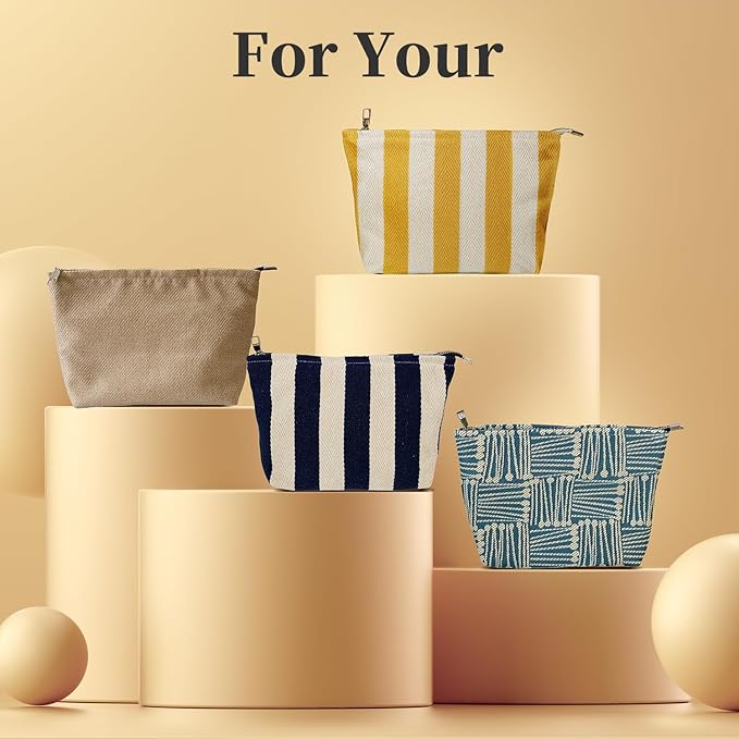 Makeup Bag for Women, Creative Cosmetic Bag, Large Zipper Pouch(10.6" * 7.1" * 2.8"), Aesthetic Make Up Bag for Purse, Perfect for Storing Makeup And Accessories, Makeup Bag for Daily Travel Gifting