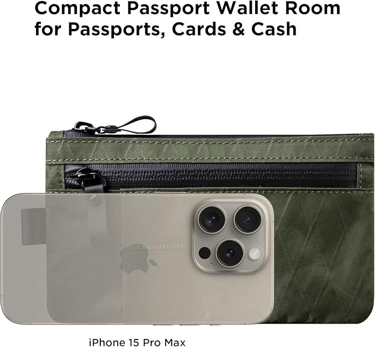 ALPAKA Zip Clutch, Zipper Wallet and EDC Carrier - RFID Blocking Material Passport Wallet- 3 External Slots for EDC Gear