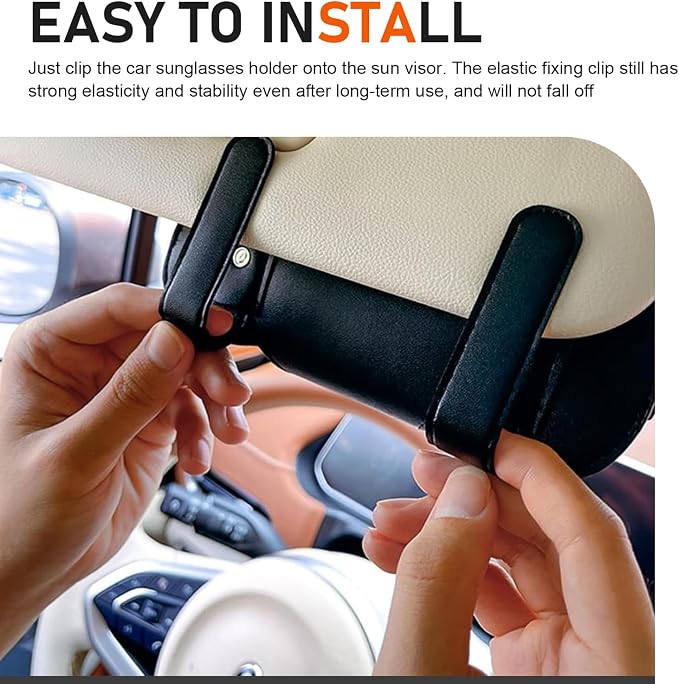 Sunglass Holder for Car Visor, Scratch-resistant Sunglasses Storage Holder, Sun Visor Storage Box Accessory