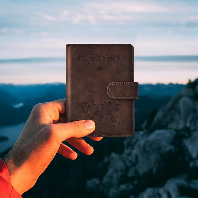 Passport Holder for Travel Women and Men RFID Passport Holder with Card Slots Holder Passport Case Passport cover Passport Wallet Travel Essentials and Accessories