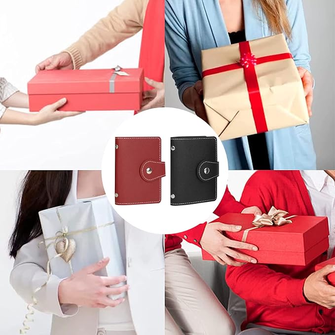 2 Pcs Credit Card Holder and business card holder，Sd Card Holder Each Has 26 Card Organizers, 2024 New Credit Card Holders book for Men and Women.