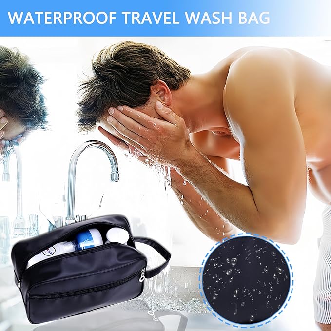 Tumecos Toiletry Dopp Kit Travel Electronics Organizer Shaving Accessories Bag