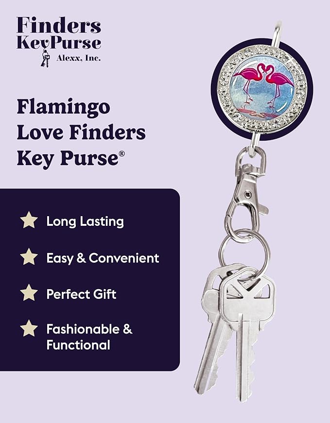 Women’s Bag Charm Key Finder, Car Keychain Hook, Cute Purse Organizer & Tote Bag Accessories, Gifts for Mom - Bling