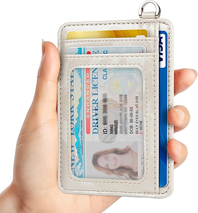 EcoVision Slim Minimalist Front Pocket Wallet, RFID Blocking Credit Card Holder Wallet with Detachable D-Shackle for Men Women