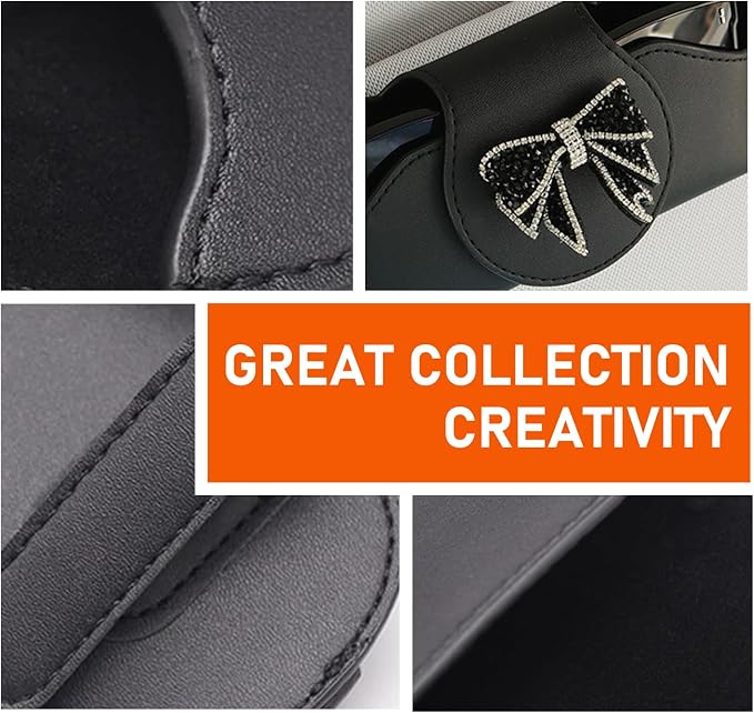 Sunglass Holder for Car Visor, Scratch-resistant Sunglasses Storage Holder, Sun Visor Storage Box Accessory
