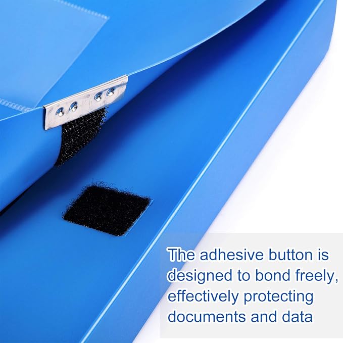 A4 Storage File Boxes Plastic Archives Cases with Lid, File Folder Organizer Document Filing Box for Office, Letter Size Paper,31×4×24 cm, Blue(Pack of 4)