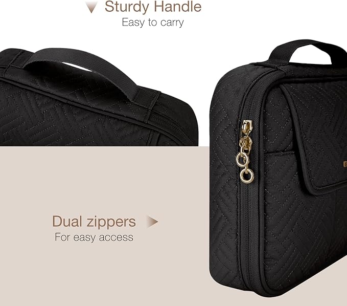 BAGSMART Electronic Organizer,Travel Cable Bag,Double Layer Tech Bag,Electronics Accessories Carry Bag for 9.7 inch iPad, Kindle, Power Adapter