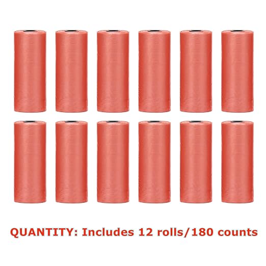 Ginsco 0.8 Gallons Disposable Trash Bags for Mini Car Trash Can, Portable Small Car Garbage Bags, Cars Accessories, Mini Trash Bags, Plastic Trash Bag for Cars/Home/Office (12 Rolls/180 Counts) Red