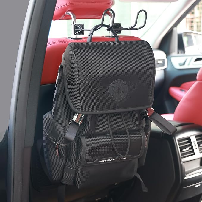 GODLIY Hard Hat Holder for Truck Seat - Work Truck Accessories for Hard Hat & Safety Vest,Car Back Seat Headrest Hooks for Men (2 PCS)