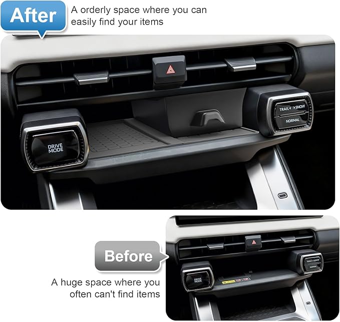 (2Pack) 2026 RAV4 Console Organizer & Wireless Pad, for Toyota RAV4 (LE/SE/XLE Premium/Woodland/XSE/Limited), Durable & Non-slip Console Tray Insert 2026 RAV4 Accessories