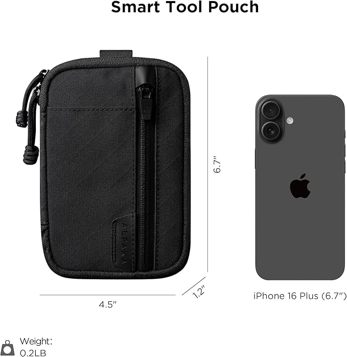 ALPAKA Admin Pouch Pro - Small Tool Pouch with Smooth Zipper, Weatherproof Storage for Electronics, Cables, EDC Organizer, Travel Accessories