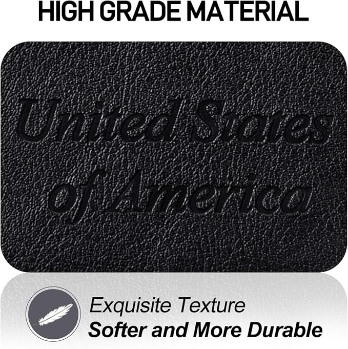 HerriaT Leather Passport Holder Cover Case RFID Blocking Travel Wallets Card Case for Women Men(Black)