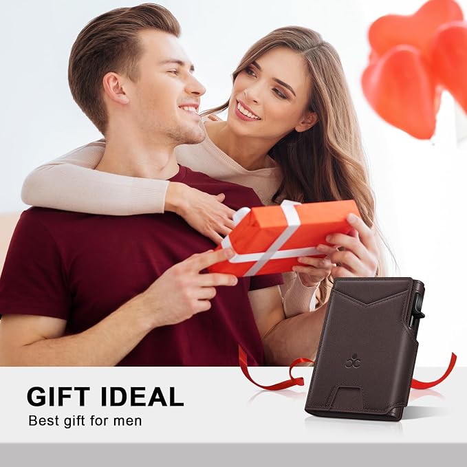 SEMORID Wallet for Men Wallet with Slim Pop Up Card Holder 9-13 Cards, Bifold Minimalist Smart Wallet RFID Blocking Credit Card Holder with ID Window & Stretchable Cash Slot