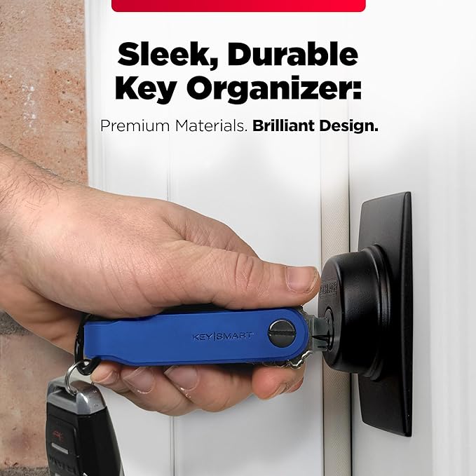 KeySmart Loop - Keychain Key Holder, FKM Silicone Compact Key Organizer for Key Chain, Clutter-Free Compact EDC Key Chains