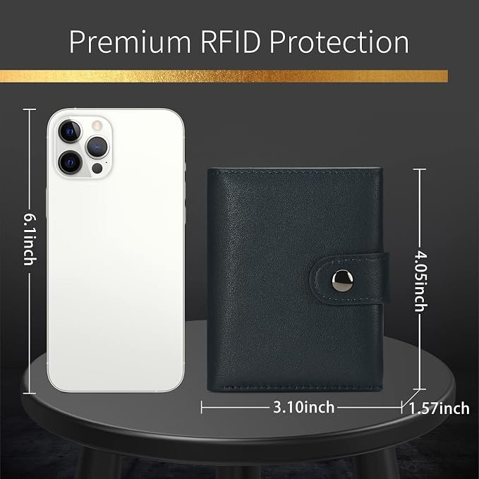 FALAN MULE Wallet for Men Genuine Leather AirTag Wallet RFID Blocking Credit Card Holder Minimalist Wallet with Gift Box